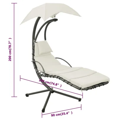 Balansoar Gradina Textil - Crem si Gri - Livrare Gratuita