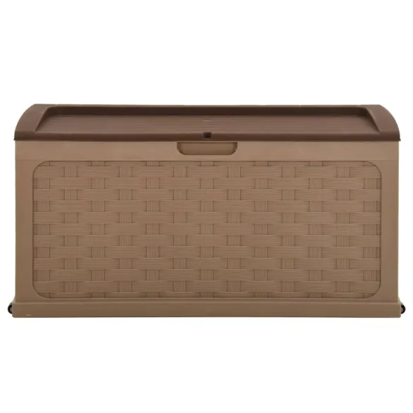 Cutie Depozitare Grădină 335L Ratan PP - Cafeniu