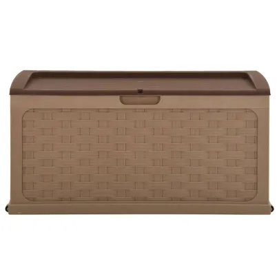 Cutie Depozitare Grădină 335L Ratan PP - Cafeniu