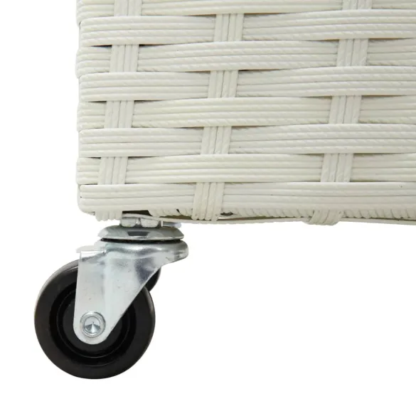 Strat Înălțat Grădină 4 Ghivece - Alb, cu Rote