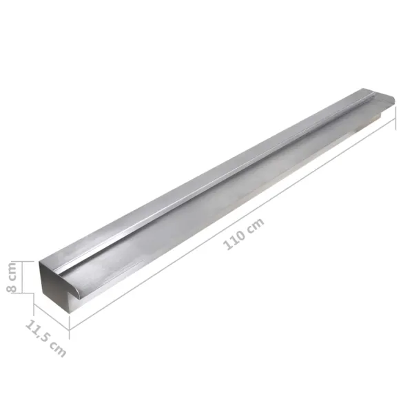Fântână Piscină Cascadă 110cm Oțel Inoxidabil | Livrare Gratuită