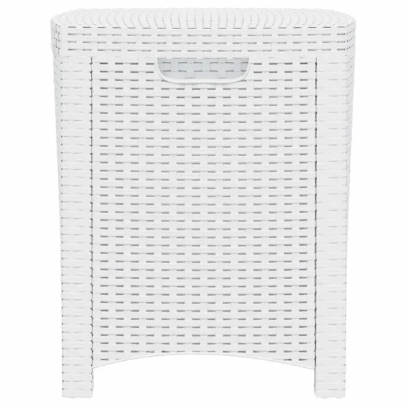 Cutie Depozitare Gradina, Alb, Ratan PP - Livrare Gratuita