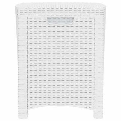 Cutie Depozitare Gradina, Alb, Ratan PP - Livrare Gratuita