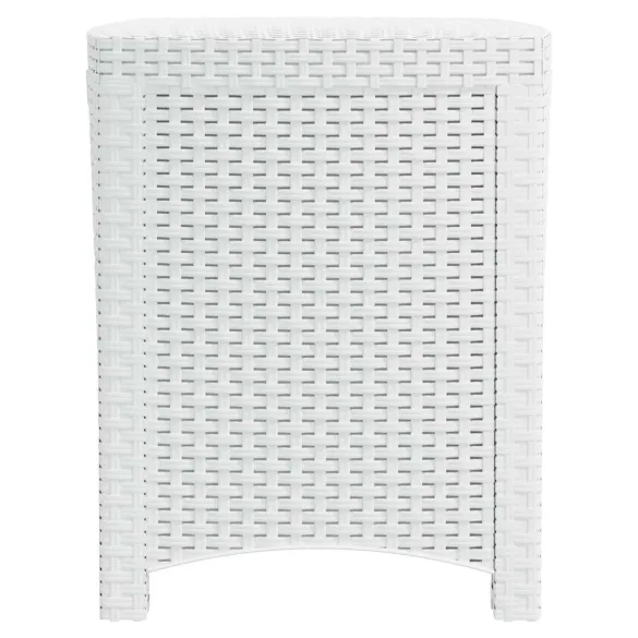 Cutie Depozitare Gradina, Alb, Ratan PP - Livrare Gratuita