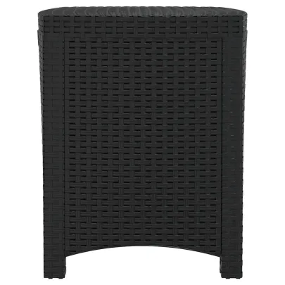 Cutie Depozitare Gradina Ratan PP Grafit 39x39x46 cm