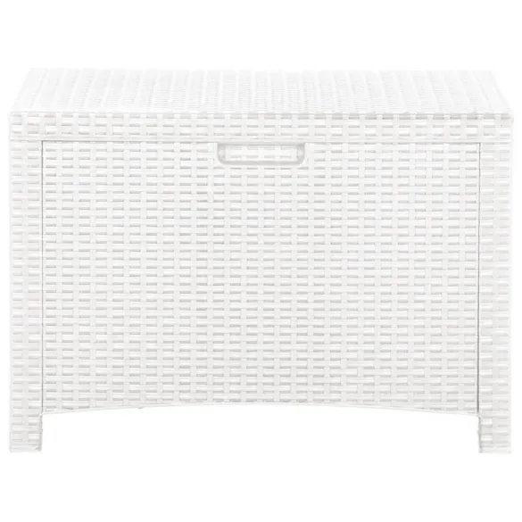 Cutie Depozitare Grădină Albă - Ratan PP - 60x54x41 cm