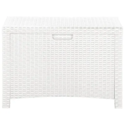 Cutie Depozitare Grădină Albă - Ratan PP - 60x54x41 cm
