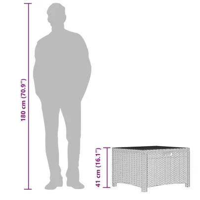 Cutie Depozitare Grădină Albă - Ratan PP - 60x54x41 cm