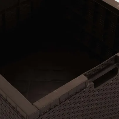 Cutie Depozitare Grădină Ratan - 60x54x41 cm - Maro