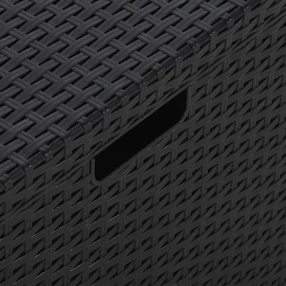 Cutie Depozitare Grădină Grafit - Ratan PP - 60x54x41 cm