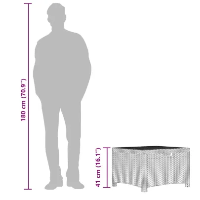 Cutie Depozitare Grădină Grafit - Ratan PP - 60x54x41 cm