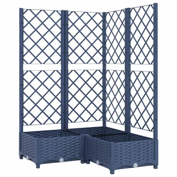 Jardinieră Grădină cu Spalier 80x80x121.5 cm - PP Rezistent