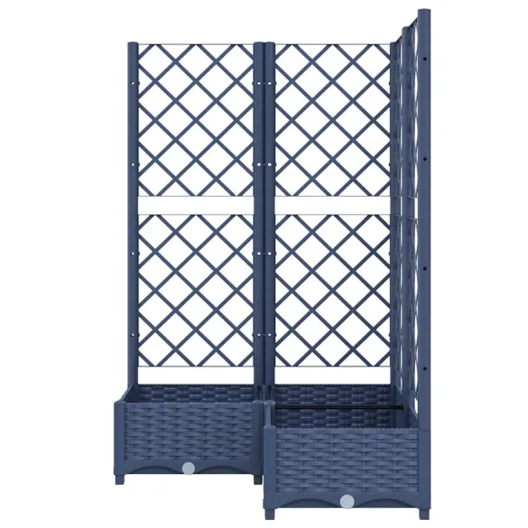 Jardinieră Grădină cu Spalier 80x80x121.5 cm - PP Rezistent