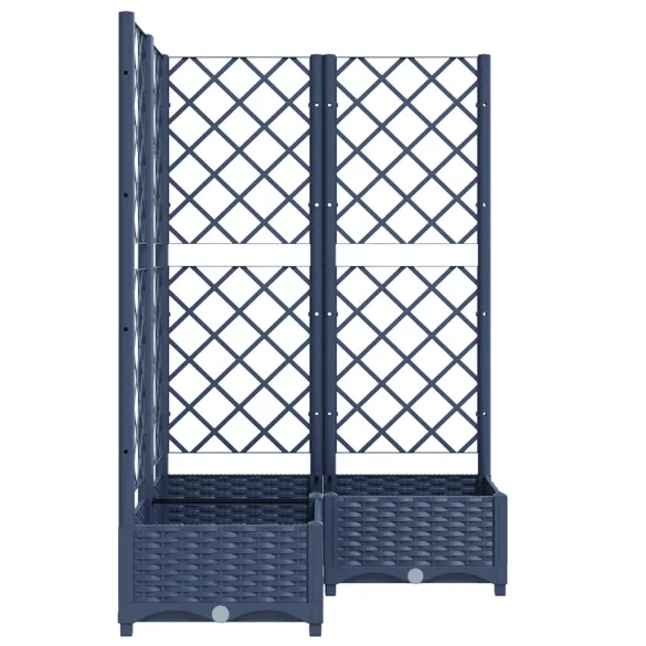 Jardinieră Grădină cu Spalier 80x80x121.5 cm - PP Rezistent