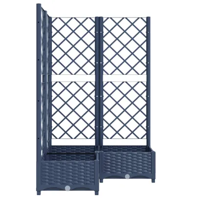 Jardinieră Grădină cu Spalier 80x80x121.5 cm - PP Rezistent