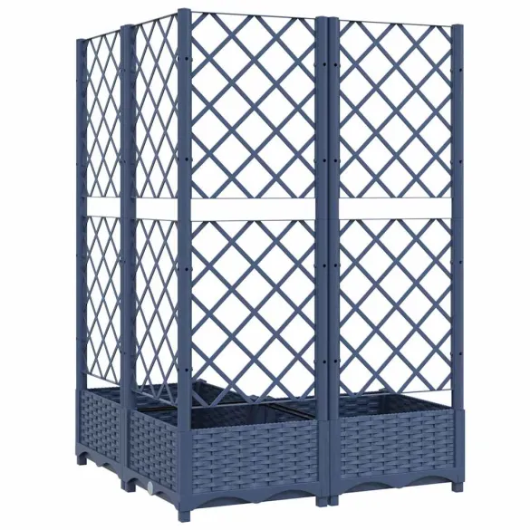 Jardinieră Grădină cu Spalier 80x80x121.5 cm - PP Rezistent