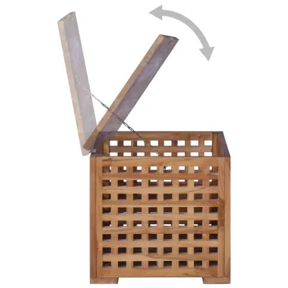 Cutie Depozitare Funie Lemn Tec 40x40x40 cm - Ventilata