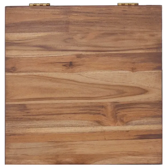 Cutie Depozitare Funie Lemn Tec 40x40x40 cm - Ventilata