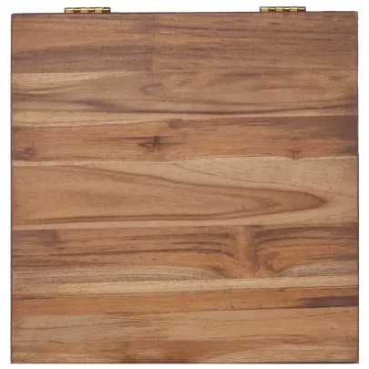 Cutie Depozitare Funie Lemn Tec 40x40x40 cm - Ventilata