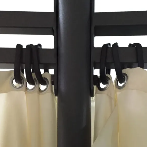 Pavilion Rotund cu Perdele 3,5x2,7m - Livrare Gratuită