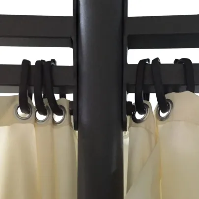 Pavilion Rotund cu Perdele 3,5x2,7m - Livrare Gratuită