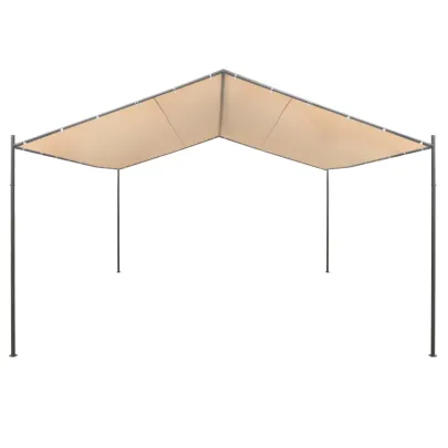 Pavilion Grădină 4x4m Bej - Cort Baldachin Oțel | Livrare Gratuită