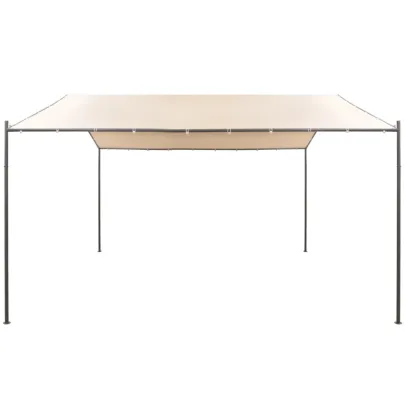 Pavilion Grădină 4x4m Bej - Cort Baldachin Oțel | Livrare Gratuită