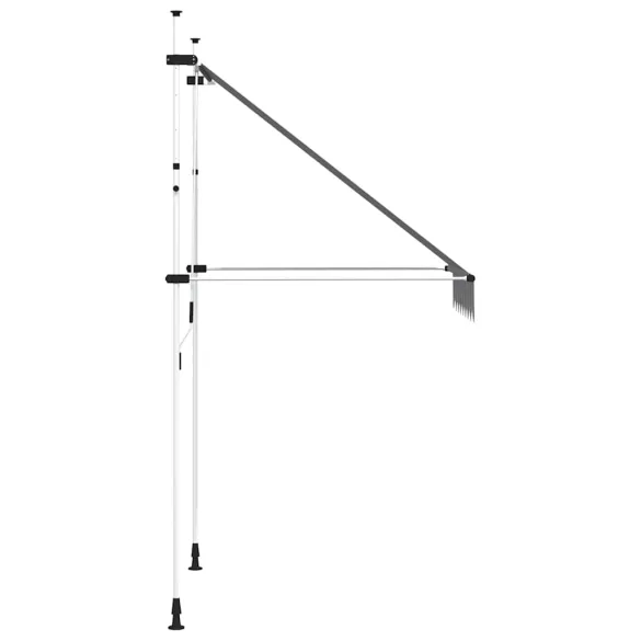Copertină Retractabilă Manual 150cm - Dungi Albastru Alb