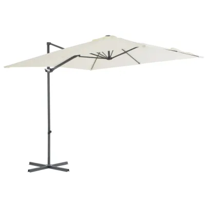 Umbrelă în Consolă cu Stâlp Oțel - 250x250 cm | Livrare Gratuită