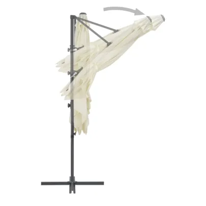 Umbrelă în Consolă cu Stâlp Oțel - 250x250 cm | Livrare Gratuită