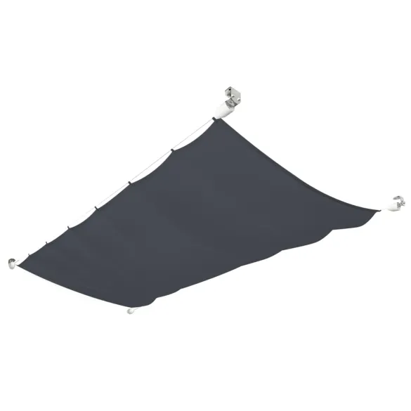 Copertină Terasă Oxford Gri 140x270 cm | Protecție UV