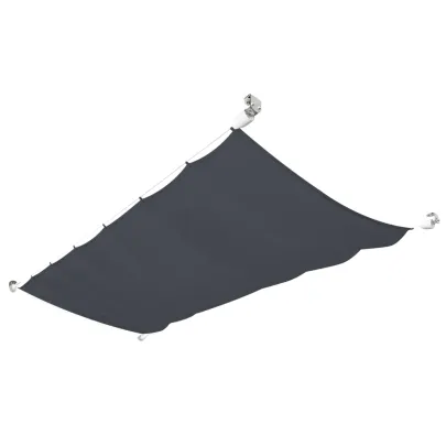 Copertină Terasă Oxford Gri 140x270 cm | Protecție UV