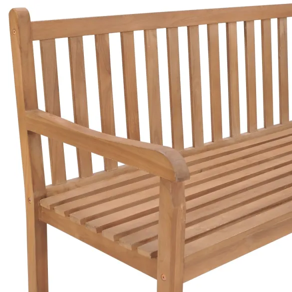 Bancă de Colț Grădină Lemn Tec Masiv - 202x202x90 cm