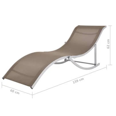 Șezlonguri Pliabile Gri - Set de 2 - Textilenă | Livrare Gratuită