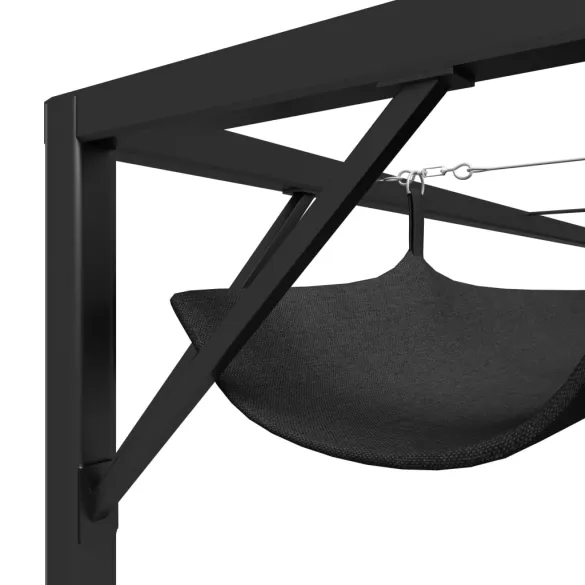 Pavilion Grădină Retractabil Antracit 3x3 m - Acoperiș Retractabil