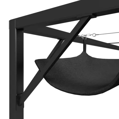 Pavilion Grădină Retractabil Antracit 3x3 m - Acoperiș Retractabil