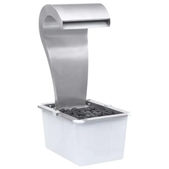 Fântână de Grădină cu LED - Oțel Inoxidabil | Livrare Gratuită