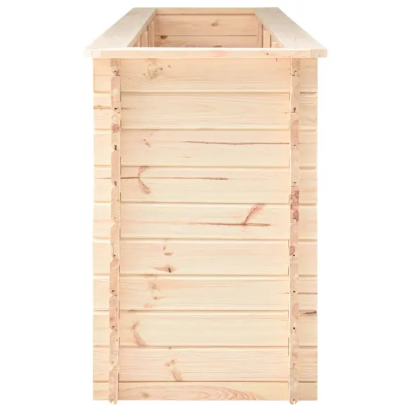 Strat Înălțat Grădină Lemn Pin 300x50x80,5 cm | Livrare Gratuită