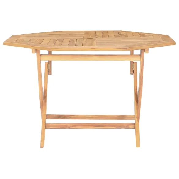 Masă Grădină Pliabilă din Lemn de Tec - 120x120 cm