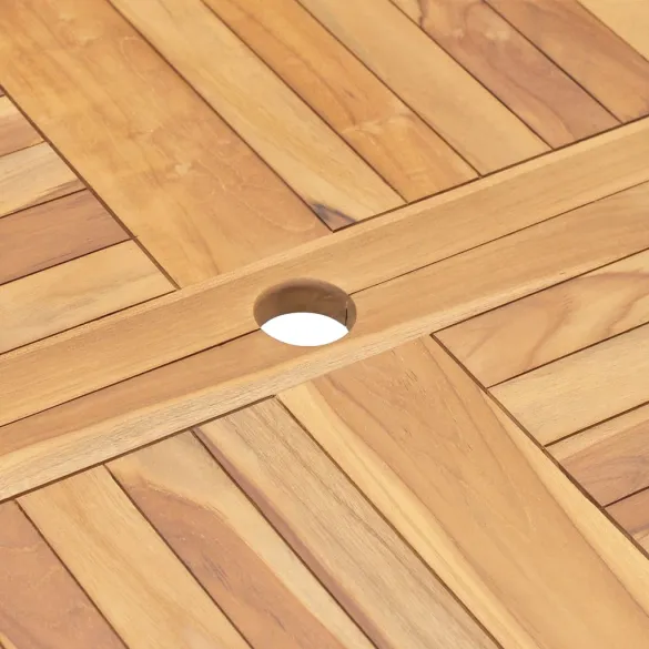 Masă Grădină Pliabilă din Lemn de Tec - 120x120 cm