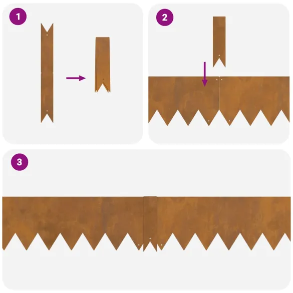 Borduri Gazon Oțel 10 buc - Delimitare Perfecta Gradina