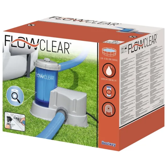 Pompă Filtru Piscină Bestway Flowclear 5678 L/h Transparentă