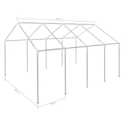 Cort Depozitare 4x8m Alb - Livrare Gratuită