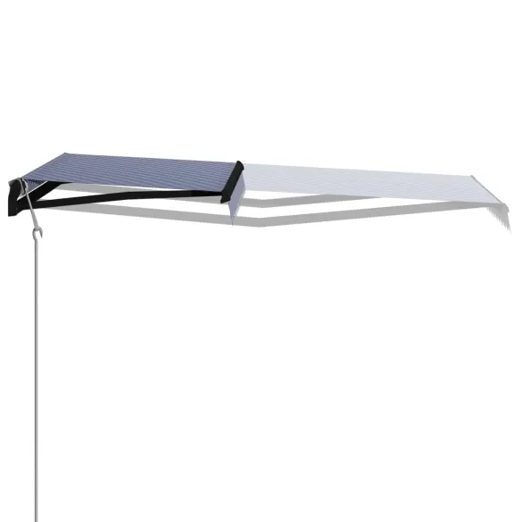 Copertină Retractabilă Automat Albastru-Alb 300x250 cm