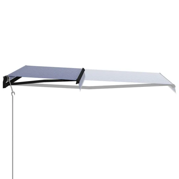 Copertină Automată Retractabilă 4x3m - Albastru/Alb | Livrare Gratuită