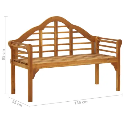 Banchetă Grădină cu Pernă - Lemn Acacia Masiv 135cm