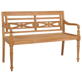 Bancă grădină lemn tec cu pernă gri taupe - 150 cm 2