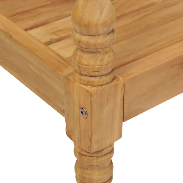 Bancă grădină lemn tec cu pernă gri taupe - 150 cm
