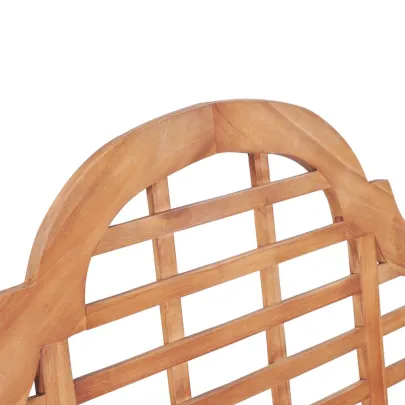 Bancă Grădină Lemn Tec cu Pernă Verde - Livrare Gratuită