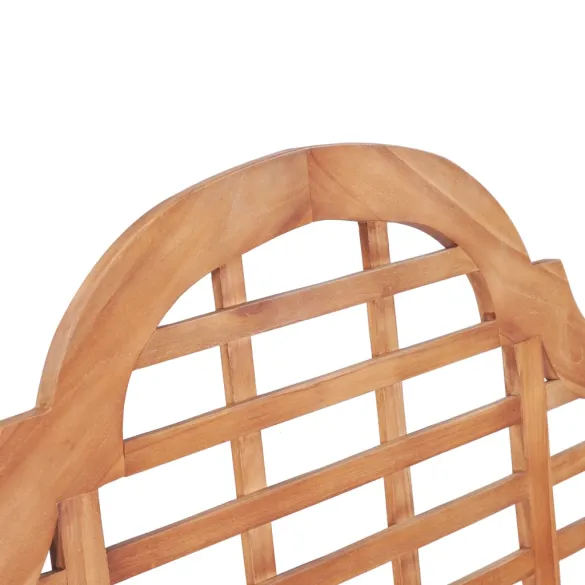 Bancă Grădină Lemn Tec cu Pernă Model Frunze - 120 cm